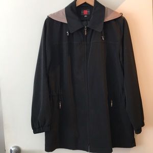 All-weather jacket removable hood zip out lining